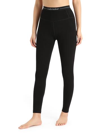 Black Icebreaker Merino 260 Tech High Rise Women's Leggings | AU 1533JPQJ